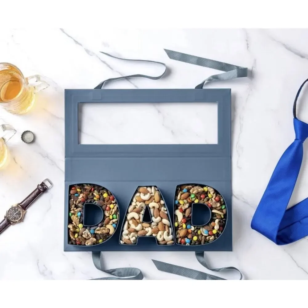 Dad, Fathers Day Snack Box Fill With Candy,coins, Cigar Wrappers, Bottle Caps